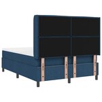 vidaXL Lit à ressorts avec matelas Bleu 200 x 140 cm tissu