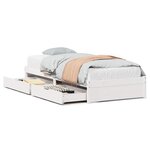 vidaXL Cadre de lit sans matelas blanc 100x200 cm bois de pin massif