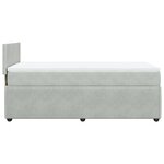 vidaXL Sommier à lattes de lit et matelas Gris clair 100x200cm Velours