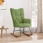 vidaXL Chaise à bascule Vert clair Velours