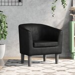 vidaXL Fauteuil cabriolet noir similicuir