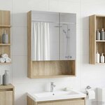 vidaXL Armoire Miroir de Salle de Bain Chêne Sonoma 50 x 14 5 x 70 cm