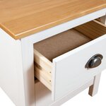 vidaXL Tables de chevet Hill 2 Pièces Blanc 46x35x49 5 cm Bois pin solide