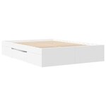 vidaXL Cadre de lit Blanc 140x190 cm bois d'ingénierie