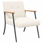 vidaXL fauteuil Crème 59 x 75 x 78 cm