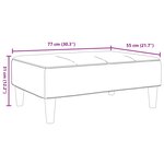 vidaXL Repose-pied noir 77x55x31 cm velours