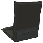 vidaXL Fauteuil de sol ajustable Noir Simili cuir