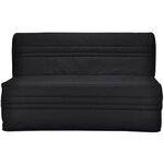 Banquette BZ Joe 3 places en tissu noir 143 x 97 cm