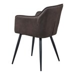Lot de 4 chaises de salle à manger moderne design robuste 81 x 57 x 53 cm marron foncé 03_0009804