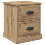 vidaXL Cabinet de chevet avec tiroir chêne artisanal 39 x 39 x 47.5 cm