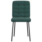 vidaXL Chaises à manger lot de 2 Vert foncé Velours