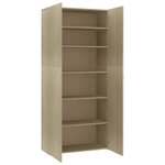 vidaXL Armoire à chaussures Chêne sonoma 80x35 5x180cm Bois ingénierie