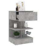 vidaXL Table de chevet Gris béton 40x35x65 cm Bois d’ingénierie
