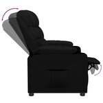 vidaXL Fauteuil inclinable Noir Similicuir