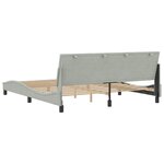 vidaXL Cadre de lit sans matelas Hanko gris clair 180x200 cm velours