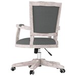 Chaise fauteuil siège pivotante de bureau informatique étude foncé tissu gris 02_0024127