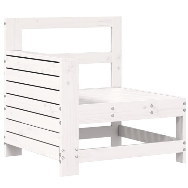 vidaXL Canapé de jardin accoudoir blanc 69x62x70 5 cm bois pin massif