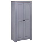 vidaXL Garde-robe Gris 80x50x171 5 cm Pin massif Assortiment Panama