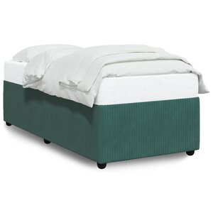 vidaXL Cadre de lit sans matelas vert foncé 90x190 cm velours