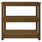 vidaXL Table console Marron miel 80x40x74 cm Bois massif de pin