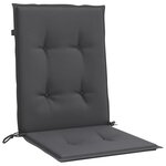 vidaXL Coussins de chaise à dossier bas lot de 6 anthracite mélangé