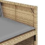 vidaXL Ensemble à manger de jardin et coussins 17 Pièces mélange beige
