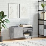 vidaXL Armoire à disques gris béton 85x38x48 cm bois d'ingénierie