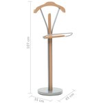 vidaXL Valet de chambre 45 x 35 x 107 cm Naturel