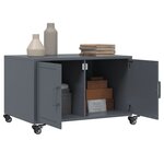 vidaXL Table basse anthracite 68x50x43 5 cm acier