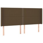 vidaXL Sommier à lattes de lit matelas et LED Marron foncé 180x200cm