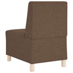 vidaXL Unité de Sofa Modulaire Sans Accoudoirs 2 Pièces Marron