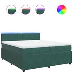 vidaXL Sommier à lattes de lit et matelas Vert foncé 200x200cm Velours