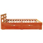 vidaXL Cadre de lit Marron cire 200 x 200 cm Bois massif en pin
