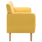 vidaXL Canapé à 3 places revêtement en tissu 172x70x82 cm jaune