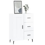 vidaXL Buffet Blanc brillant 69 5x34x90 cm Bois d'ingénierie