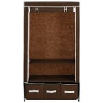 vidaXL Garde-robe Marron 87x49x159 cm Tissu