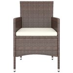 vidaXL Jeu de chaise et tabouret de jardin 4 Pièces Résine tressée Marron