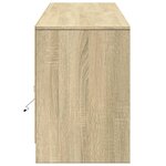 vidaXL Meuble TV avec LED chêne sonoma 180x34x50 cm bois d'ingénierie