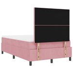 vidaXL Lit à ressorts avec matelas Rose 120 x 200 cm Velours