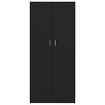 vidaXL Bibliothèque Noir 82 5x30 5x185 5 cm Bois d'ingénierie