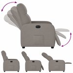 vidaXL Fauteuil inclinable électrique Taupe Tissu