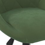 vidaXL Chaise pivotante de bureau Vert foncé Velours