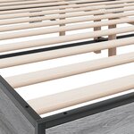 vidaXL Cadre de lit sans matelas sonoma gris 200x200 cm