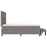 vidaXL Lit à ressorts avec matelas Taupe 140 x 200 cm tissu