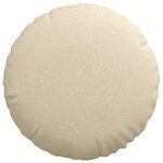 vidaXL Coussins de siège 2 pc Tissu Crème Ø50 x 19 cm