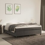 vidaXL Cadre de lit sans matelas gris foncé 180x200 cm velours