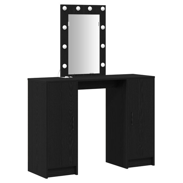 vidaXL Table de Toilette Noir 102 x 33 x 135 cm Bois d'ingénierie