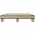vidaXL Cadre de lit sans matelas chêne sonoma 150x200 cm