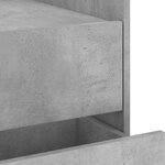 vidaXL Table de chevet gris béton 45x50x50 cm bois d'ingénierie