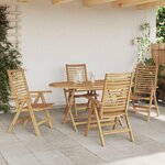vidaXL Ensemble de salle à manger pour jardin 5 Pièces Marron